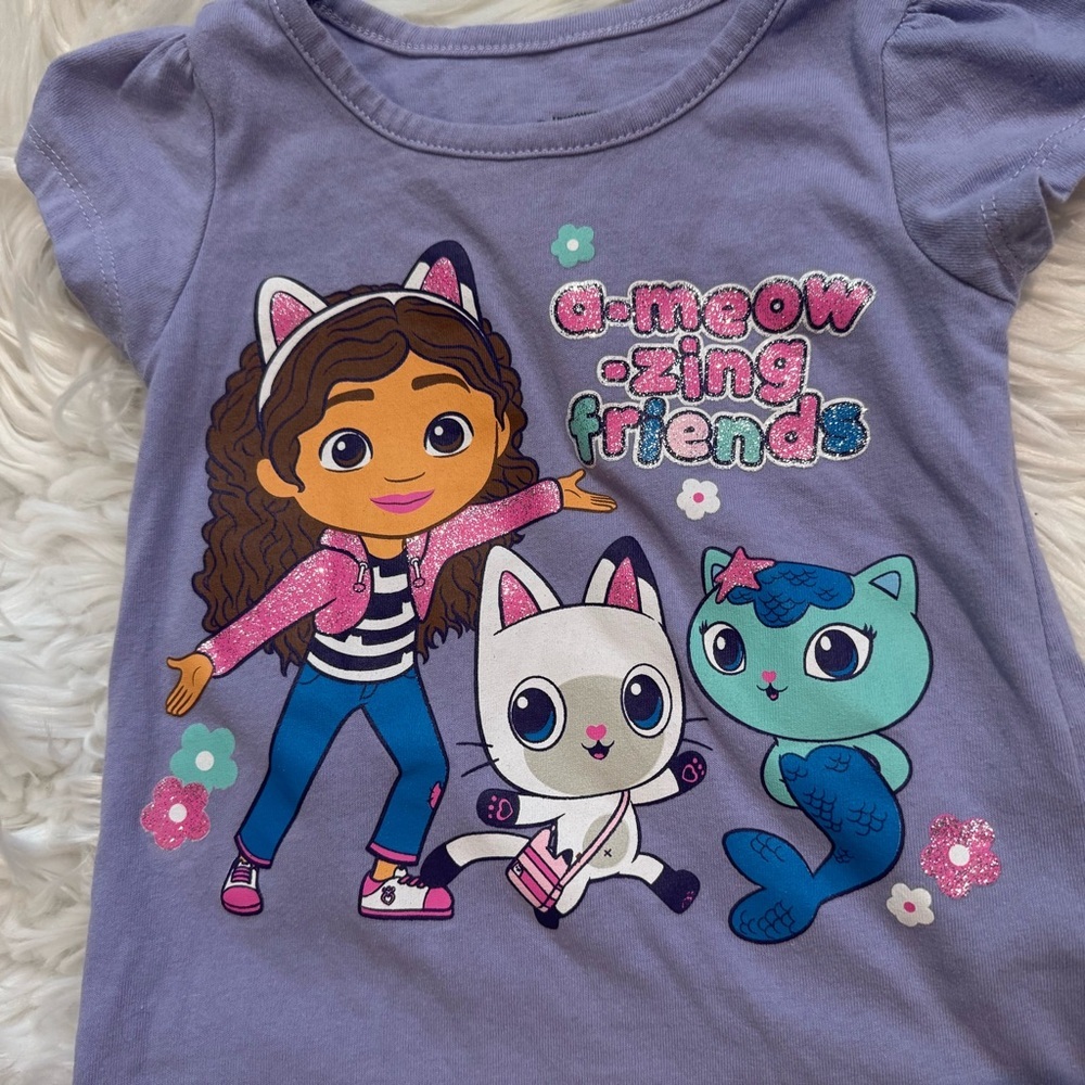 Gabby’s Dollhouse Toddler Girls 2T Shirt & Leggings Outfit Set Meow Friends - Picture 3 of 11